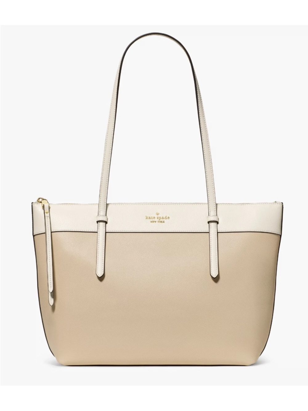 New Kate Spade All Day Large Tote Delicate Pebble Leather Milk Glass Multi